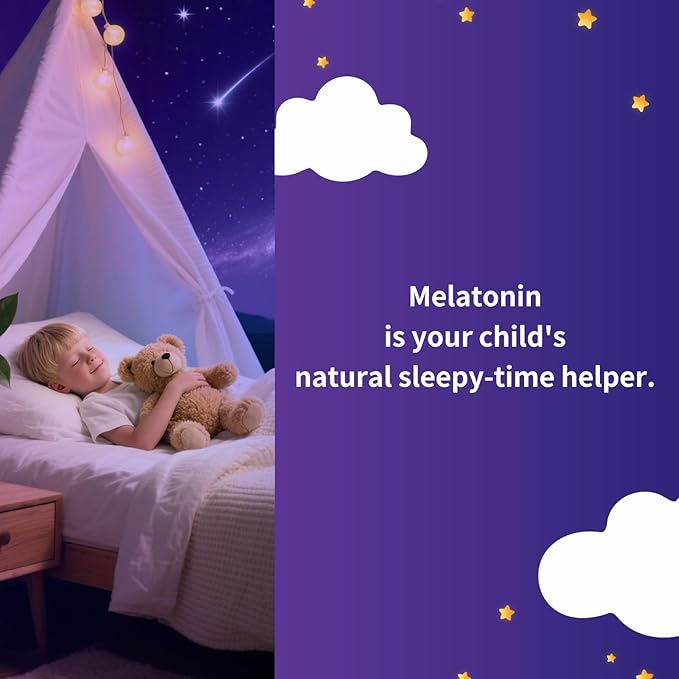 Kids Melatonin 1mg Gummies Twin Pack (120 Count) 2x60 Strawberry Gummies Safe Sleep Support for Ages 4+ with L-Theanine Vegan Sugar Free