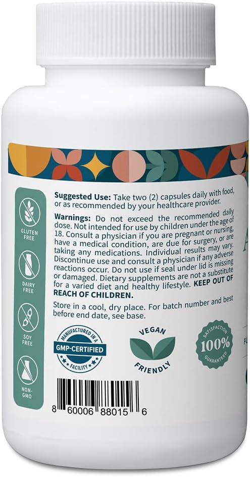 Pattern Wellness Ashwagandha Complex for Men &amp Women – Organic KSM-66® &amp Black Pepper Extract – Supports Stress Response &amp Energy Balance – Non-GMO – 60 Vegan Capsules
