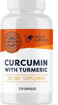 Vimergy Curcumin with Turmeric Capsules – Promotes Bone Health &amp Mobility* – Supports Memory &amp Brain Function* – Kosher Vegan &amp Gluten-Free – (270 ct.)