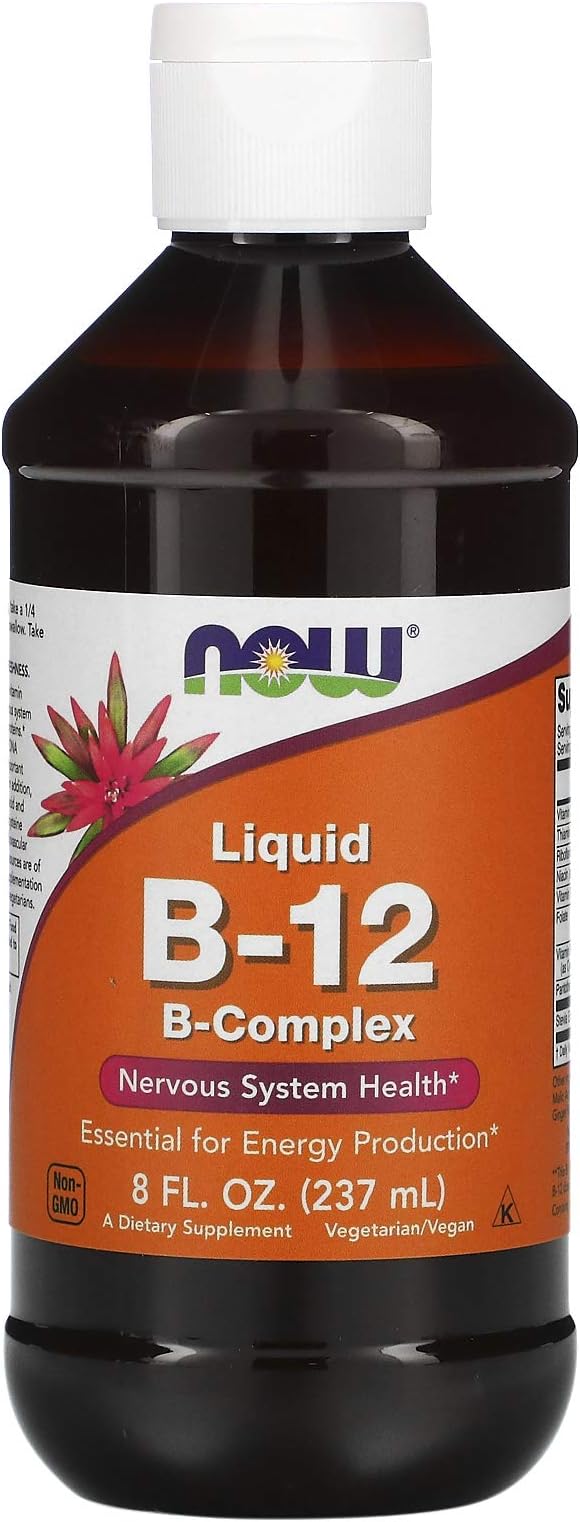 NOW Foods Vitamin B-12 Liquid 8oz (Pack of 2)