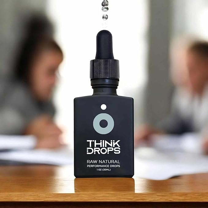 DROP FX Think Drops - Fast-Absorbing L-Theanine &amp Ashwagandha Liquid Focus Supplement Natural Nootropic for Enhanced Memory &amp Cognitive Function