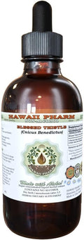 Hawaii Pharm Blessed Thistle Alcohol-Free Liquid Extract Blessed Thistle (Cnicus benedictus) Dried Leaf Stem and Flower Glycerite Natural Herbal Supplement 4 oz