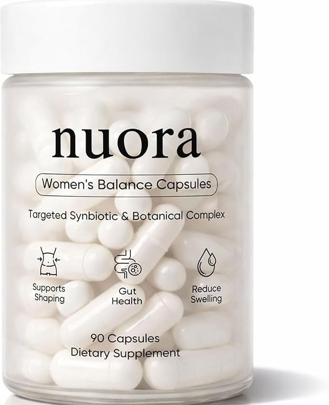 Nuora Bromelain Gut Health Capsules - Gut Biofilm Ritual with Berberine Digestive Balance &amp Metabolism Support for Women Non-GMO 90 Capsules