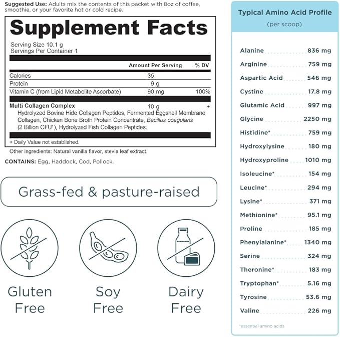 Ancient Nutrition Collagen Peptides Powder Multi Collagen Protein Women &amp Men Vitamin C Probiotics Hydrolyzed Collagen Supports Skin Joints Gut Health Unflavored 40 Stick Packs