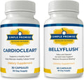 Simple Promise Heart &amp Gut Wellness Bundle – Supports Circulation Energy &amp Gut Balance – CardioClear7 CoQ10 + PQQ &amp BellyFlush for Heart Support &amp Digestive Comfort – 30-Day Supply