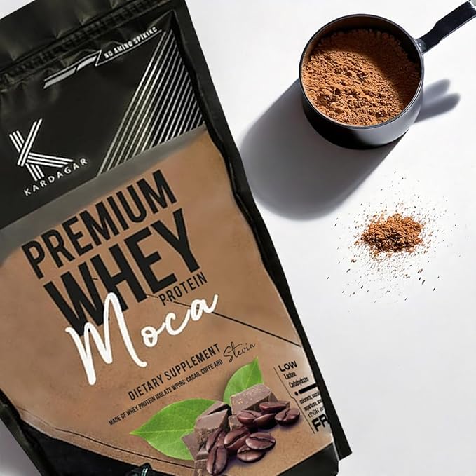 KARDAGAR Premium Whey Protein | Mocha | Whey Protein Isolate | 33 Servings | 2.2 LBS