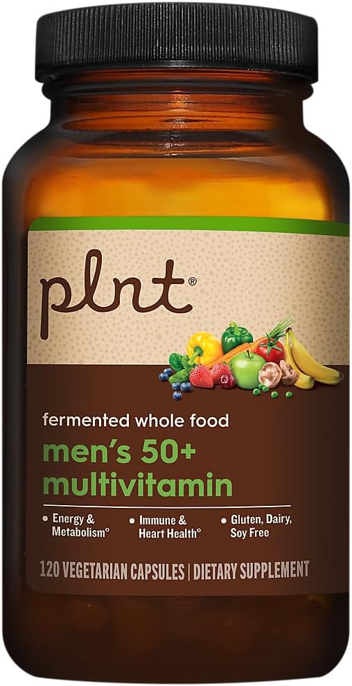 plnt Fermented Whole Food MenaTMs 50+ Multivitamin (120 Vegan Capsules)