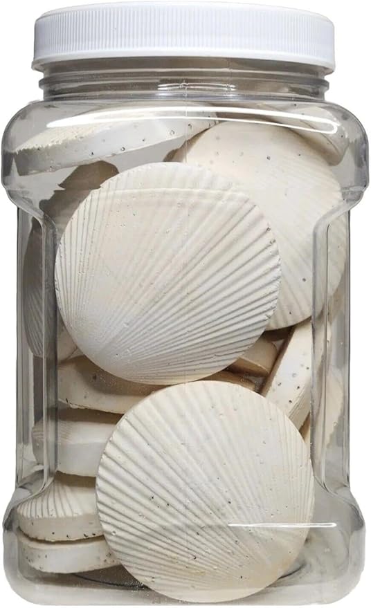 Aquatic Foods Inc. Calcium Feeder Disks for Shrimp Snails Crabs Crayfish Hermit Crabs and All Tropical Fish 15 Count Jar of Large Feeder Disks