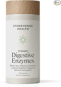 Stonehenge Health Dynamic Digestive Enzymes -18 Enzymes with BioCore Optimum Complete (Protease Lipase Amylase Lactase) + Zinc &amp Vitamin K1 + Phytonutrients – Gas &amp Bloating Support – 60 Ca