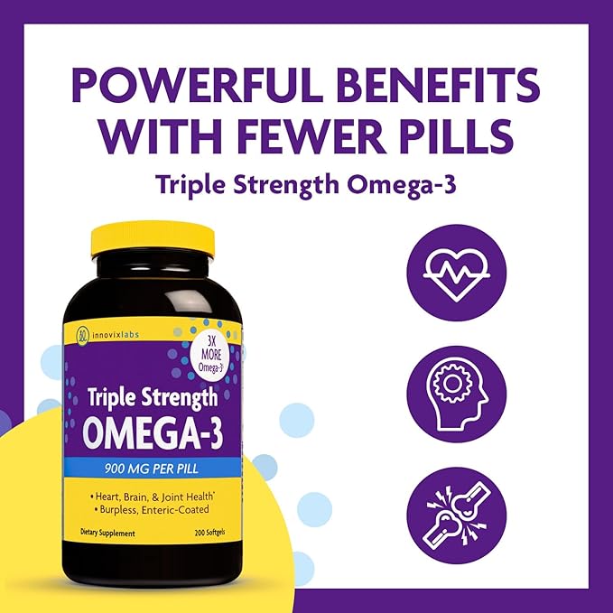 InnovixLabs Vitamin K2 &amp Triple Omega Bundle Full Spectrum Vitamin K2 (90 Softgels) Triple Strength Omega-3 Fish Oil (200 Softgels). Supports Healthy Bones Arteries and Joints. *