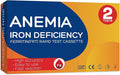 Iron Deficiency Test Kit at-Home Iron Test kit for Anemia. 2-Pack for Quick Response and Accurate Results. Suitable for Both Men and Women.