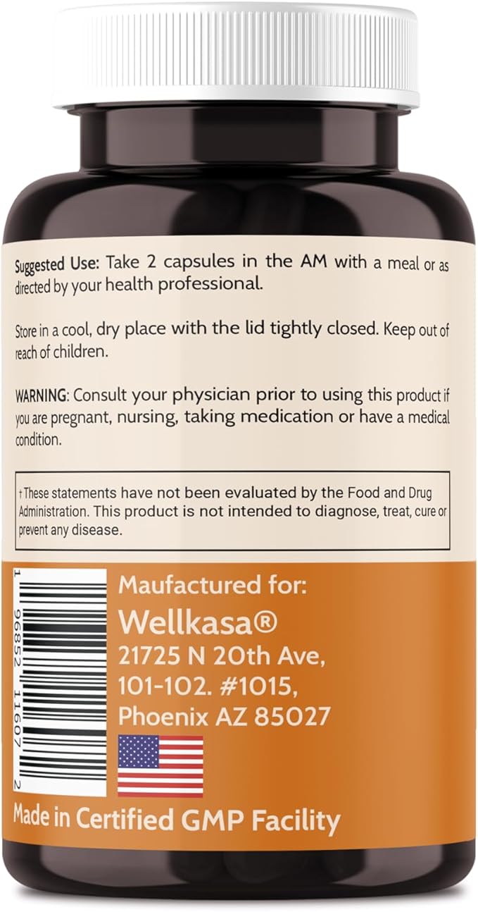 Migra-Well AM: Energizing Daily Methylated Multivitamin with Bioavailable Minerals &amp Antioxidants Supporting Brain &amp Nerve Health for Women and Men - Without Iron (60 Capsules)