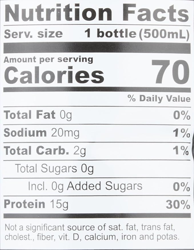 Protein2o 15g Whey Protein Isolate Hydration Drink Plus Energy &amp Focus350mg Electrolytes125mg CaffeineSugar FreeBlue Raspberry16.9 oz Bottle(Pack of 24)