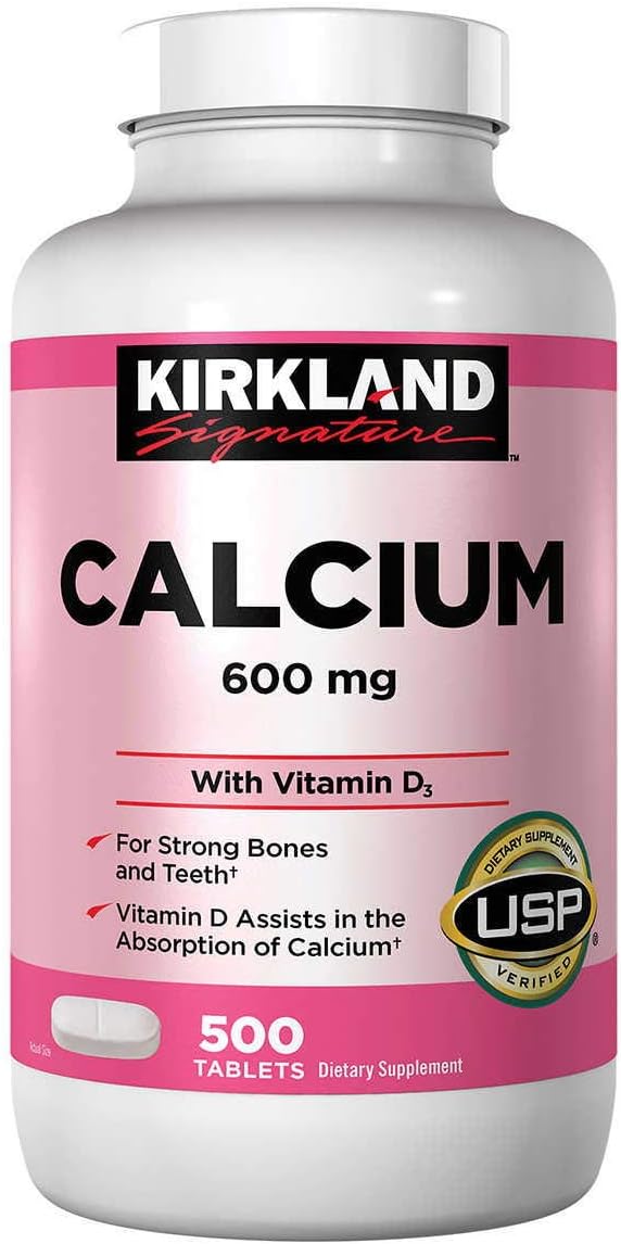 KIRKLAND Signature Calcium 600 mg. with Vitamin D3 500 Tablets (4 Pack)