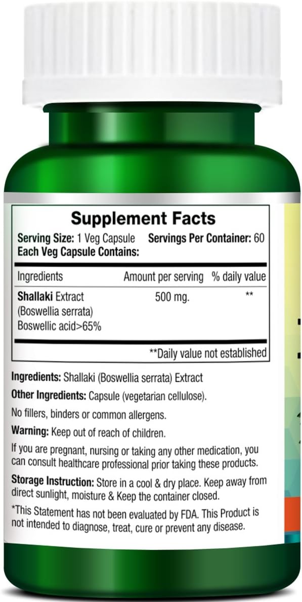 Morpheme Remedies Boswellia Shallaki 500 mg - 60 Veg Capsules