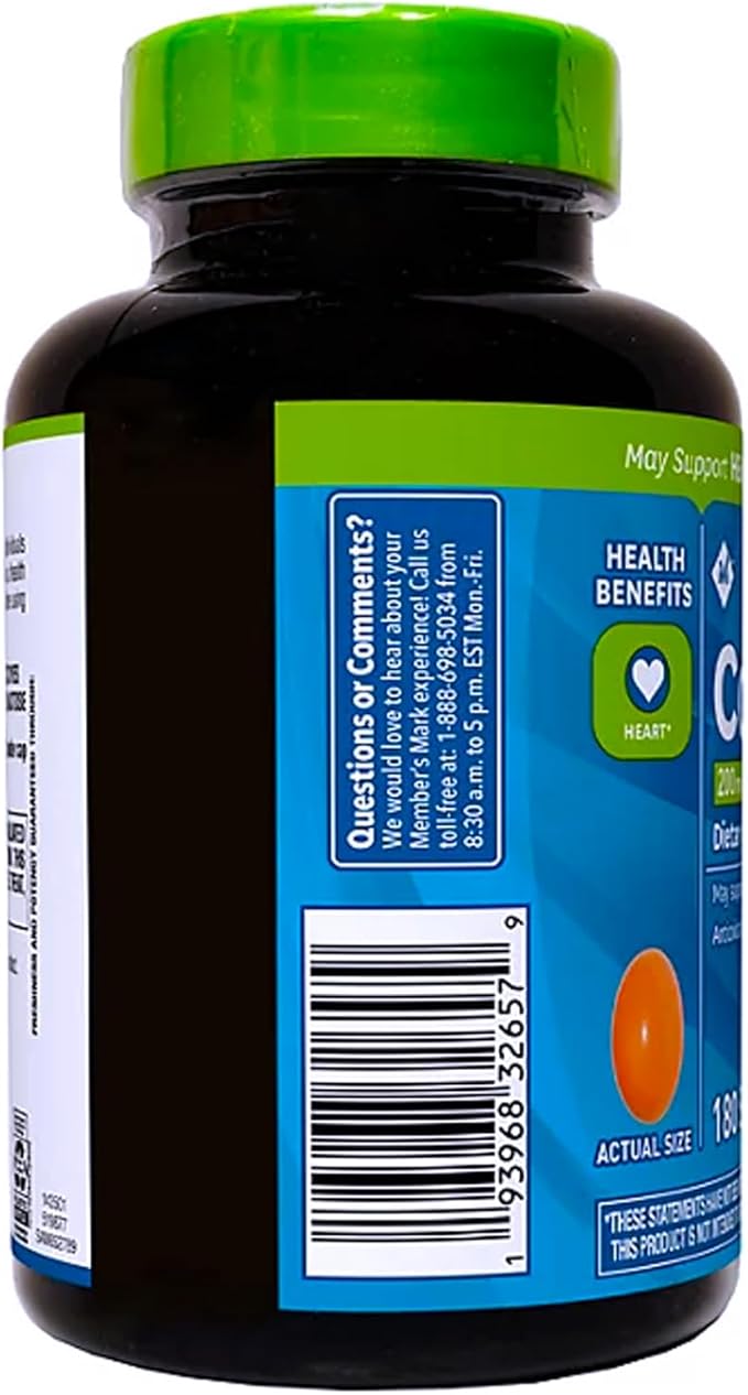 Members Mark CoQ10 200 mg. (180 Count.)