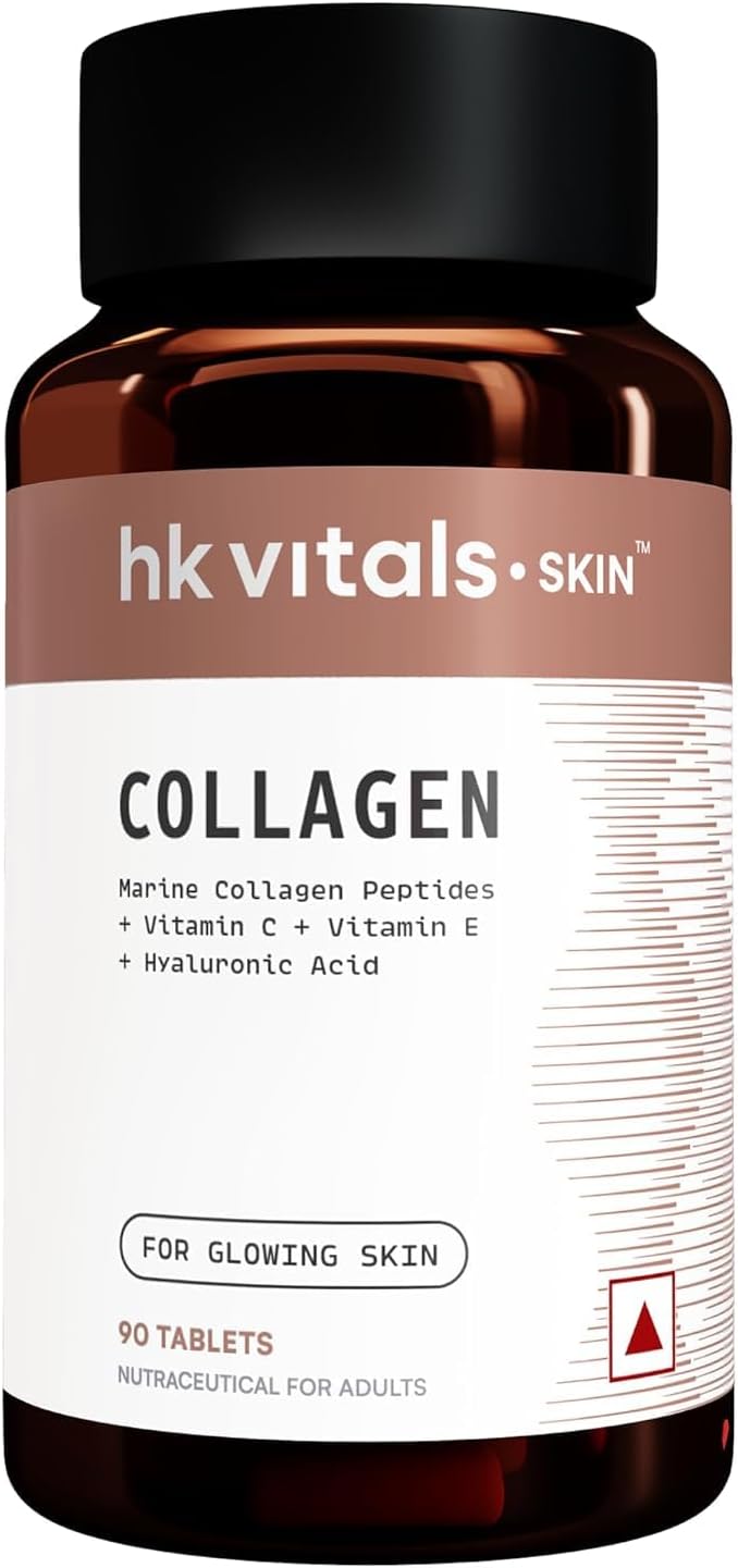 Collagen Tablets (90 Tablets) | 3000mg | Marine Collagen Peptides | Vitamin C E Biotin with Hydrolyzed Peptides