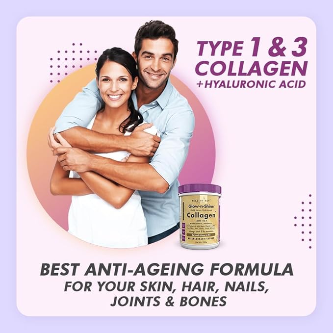 Collagen Powder 200g | Hydrolysed Collagen for Women and Men with Hyaluronic Acid Biotin and Vitamin C for Healthy Skin Hair and Nails - (Black Currant 200gm)