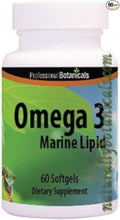 Professional Botanicals - Omega 3 Marine Lipid EPA (Eicosapentaenoic Acid) (900 mg) DHA (Docosahexaenoic Acid) (600 mg) Vitamin E (D-Alpha Tocopherol) (3mg) - 60 Soft Gels