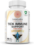 Samsara Herbs Tick Immune Support - Japanese Knotweed Cats claw Andrographis Cryptolepis Sarsaparilla Resveratrol Tick Bite Support 240 Capsules