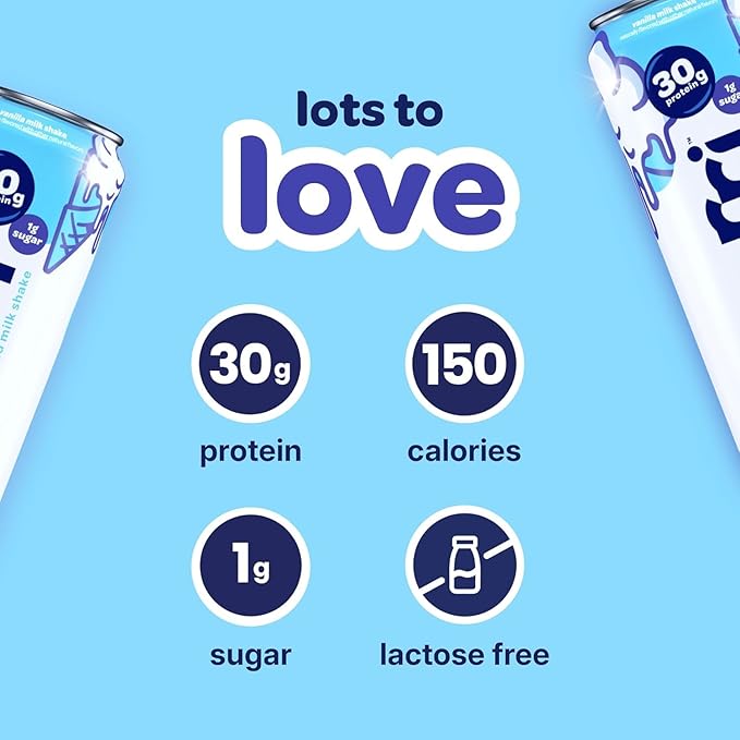 Nurri Ultra-Filtered Protein Milk Shake Variety Pack 30g Protein Low Sugar Lactose Free – 8 Ready-to-Drink 11 fl oz Cans (4 Strawberry 4 Vanilla)