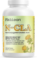 Fit &amp Lean N-CLA Weight Loss Supplement Reduces Belly Fat Better Than CLA Boost Metabolism Supports Lean Muscle Stimulant Free Non Conjugated Linoleic Acid 120 Servings (Packaging May Vary)