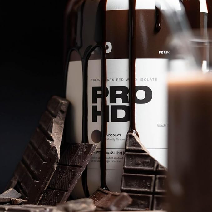 HD MUSCLE ProHD Protein | 100% Grass Fed Whey Isolate | 25g Protein 110 Calories 0g Fat | Zero Fillers or Amino Spiking | 2.1 Pound 30 Servings (Chocolate)