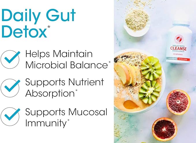 Silver Fern Gut Rehab Kit - 30 Day Supply - Cleanse Daily (1 Bottle = 120 Capsules) &amp Ultimate Probiotic (1 Bottle = 60 Capsules) - Immunoglobulins &amp Spore Forming Probiotics