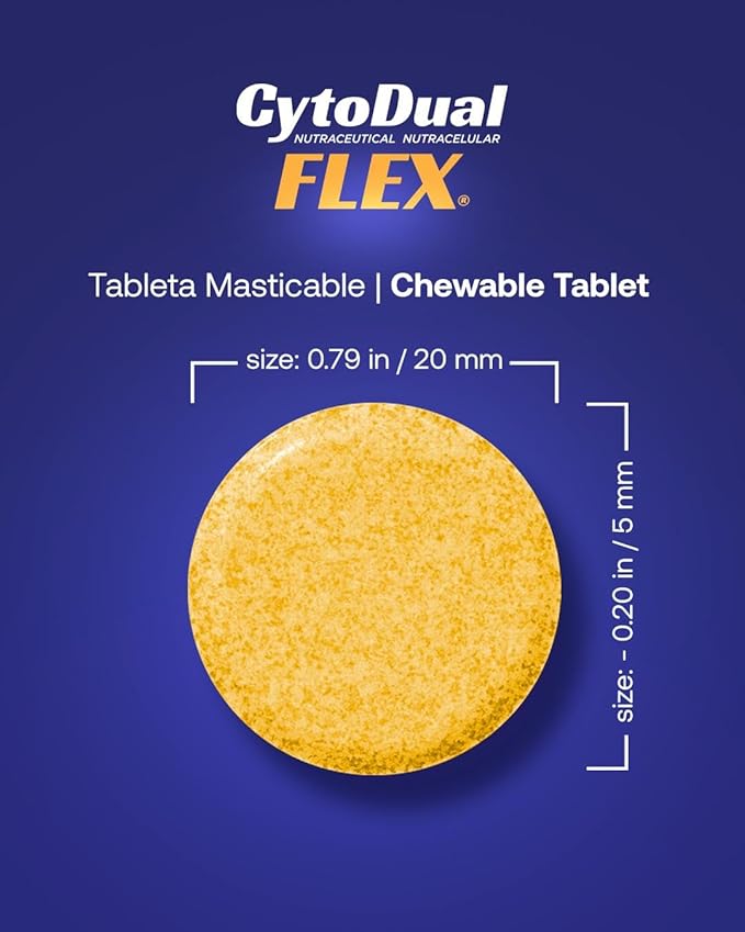CytoDual Flex – Glucosamine Chondroitin MSM H. Acid Collagen – Joint Support for Back Knees &amp Hands – Mobility Cartilage Antioxidant Multi-Action – Fast-Acting Chewables – 90 Days