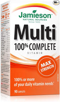 Jamieson 100% Complete Multivitamin Max Strength formula 90 Capsules