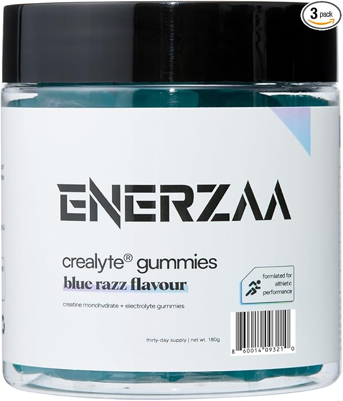 Daily Creatine Complex Gummies – 4.5g Active Blend with Essential Electrolytes – 2 Gummies per Day | 60 Count Jar | Supports Daily Vitality &amp Hydration (Pack of 3 Blue Razz Flavor)