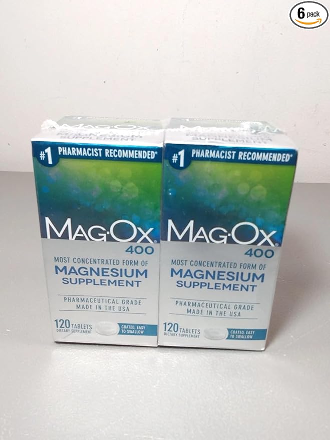 Mag-Ox 400 Magnesium Supplement - 120 Tablets Pack of 6