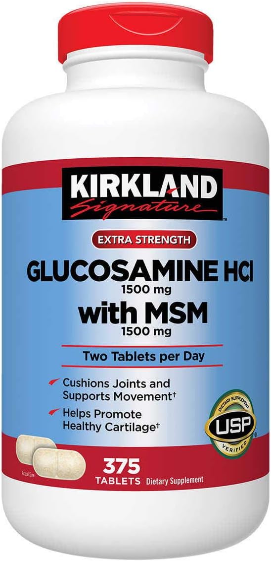 Kirkland Signature Glucosamine with MSM 375 Tablets (6 Pack)