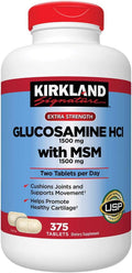 Kirkland Signature Glucosamine with MSM 375 Tablets (5 Pack)