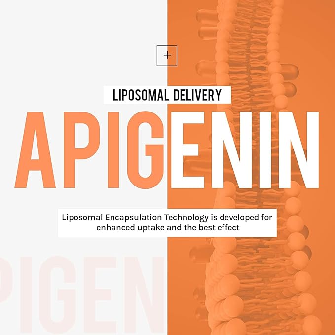 Liposomal apigenin 500mg Softgels - Optimal Apigenin Supplement with Fisetin Quercetin and Theaflavins - 12 Month Supply