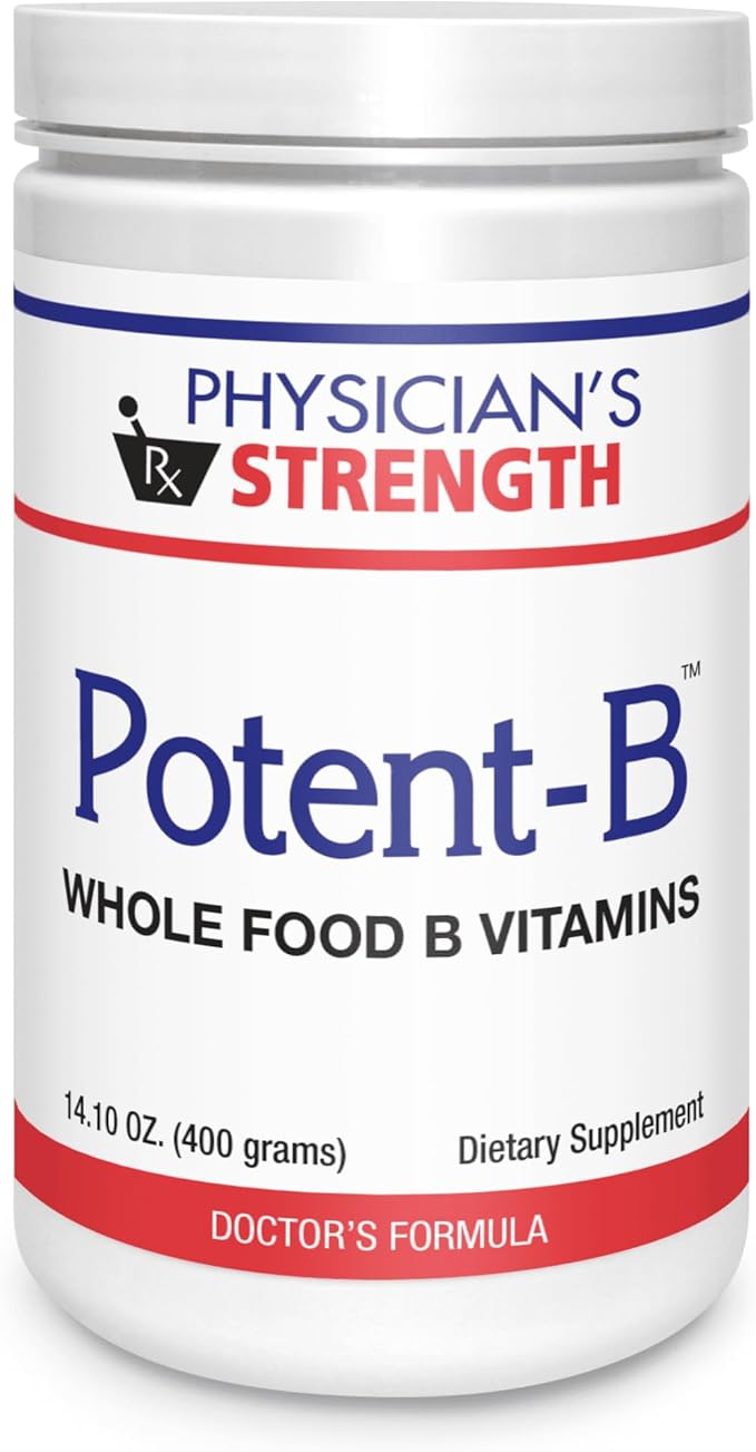 Physician's Strength Potent-B - 14.10 oz - Whole Food B Vitamins to Energize the Body - Non-GMO - 28 Servings