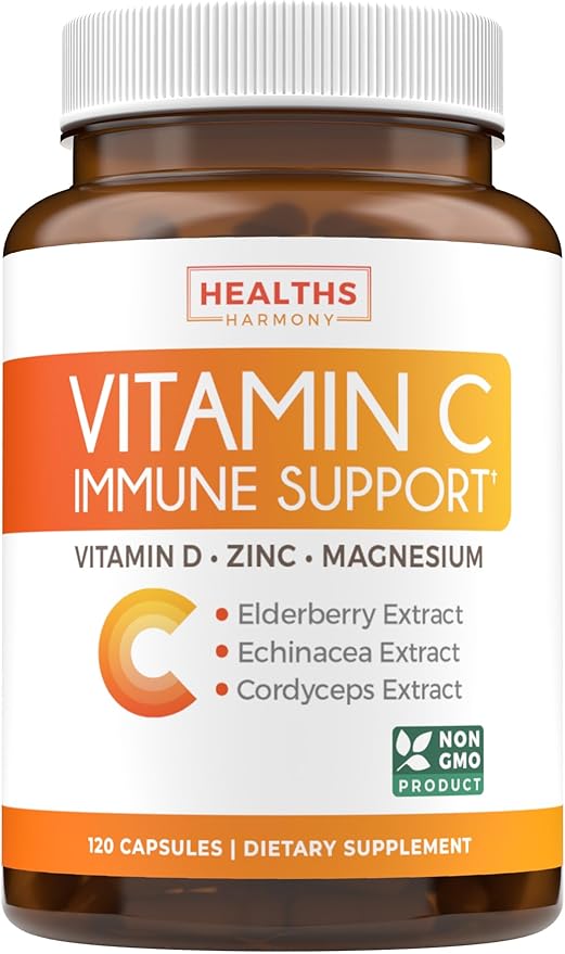 Antioxidants &amp Immune Support (2-Month Supply) Immune Vitality Blend - Super Antioxidants - Powerful Super Food Daily Blend (120 Caps) &amp Immune Support Supplement with Elderberry Vitamin C and