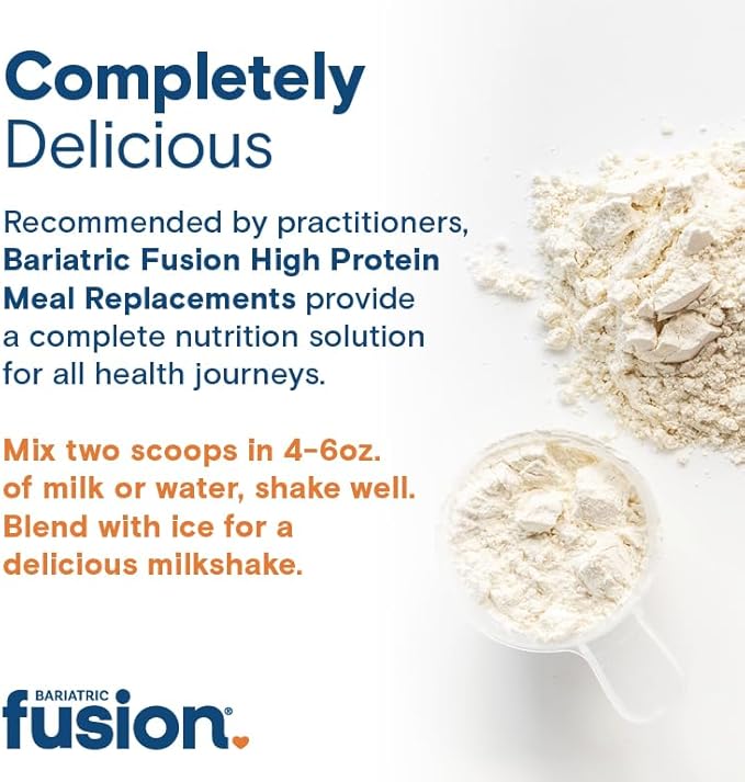 Bariatric Fusion Unflavored Meal Replacement 27g Protein Powder 21 Serving Tub for Bariatric Surgery Patients Including Gastric Bypass and Sleeve Gastrectomy - No Gluten Aspartame or Sugar