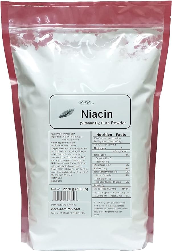 Niacin Vitamin B3 Pure Powder (2270 Grams (5.0 lb))