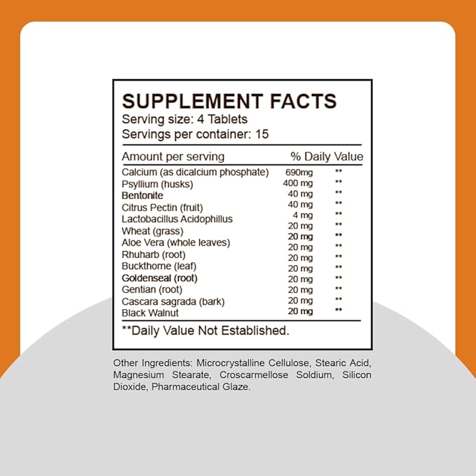 Sunshine Naturals Herbal Digestive Support Supplement 1200 mg 60 Tablets (3 Pack)