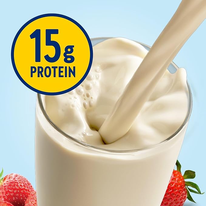 Glucerna Hunger Smart Diabetes Care Shake Classic Strawberry Diabetic Meal Replacement to Support Blood Sugar Management 15g Protein 180 Calories Ready to Drink 10 Fl Oz 24 Pack