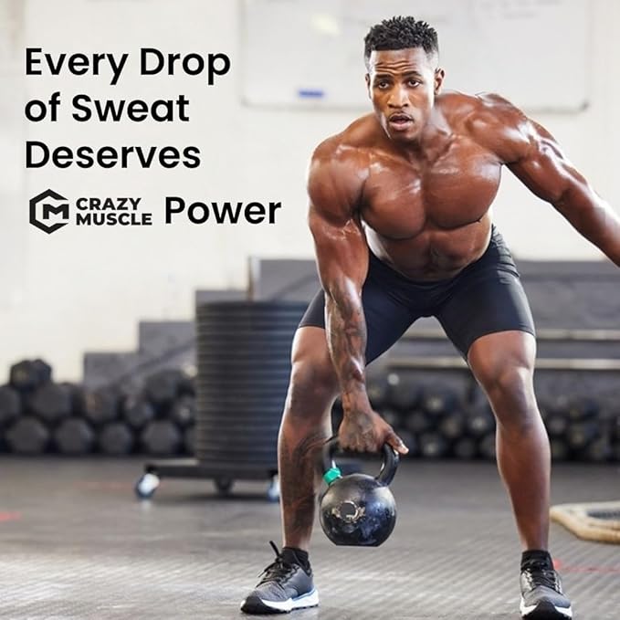 Crazy Muscle Creatine Pills 5g 3X Pure Creatine Monohydrate Pre Workout Muscle Mass Gainer High Absorption ThreeAtine Performance Men Women Tablets - 30 servings