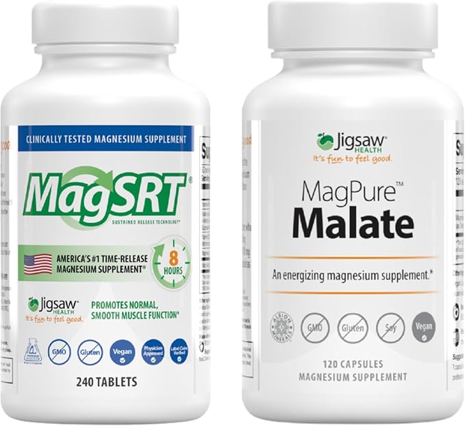 Jigsaw Health Bundle | MagSRT 240 Tablets and MagPure Malate 120 Capsules