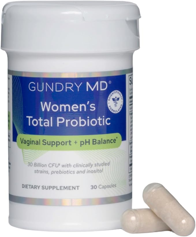 Gundry MD Women's Total Probiotic - Women's Probiotic for Vaginal Support &amp Digestive Health - 30 Capsules