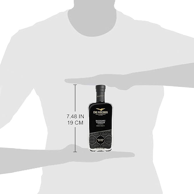 De Nigris Balsamic Vinegar Of Modena Excellence Line Founder's Edition Recipe (70% Grape Must) 85 Oz (250ml) | Balsamic Vinegar From Modena Italy Thick and Intense | Aged
