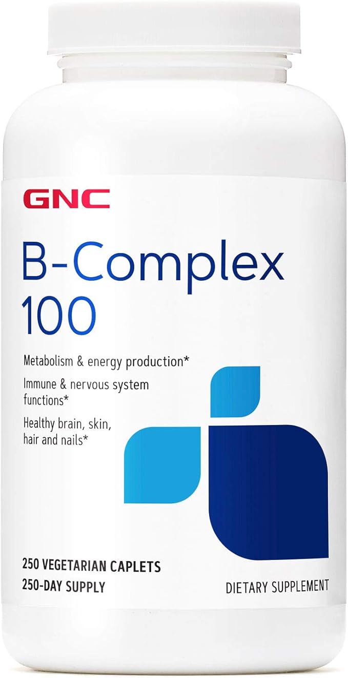 GNC Vitamin B Complex 100 Supplement Supports Energy Metabolism and Immune Function 250 Servings