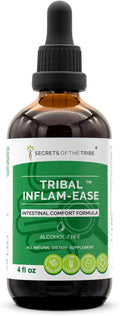 Tribal Inflam-Ease Alcohol-Free Glycerite Turmeric Licorice Meadowsweet Ginger Spirulina. Tincture Herbal Extract Intestinal Comfort Formula 4 OZ