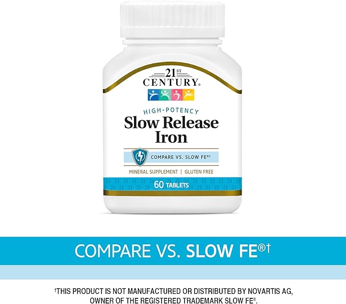 21st Century Slow Release Iron Tablets 60 ea Pack of 6