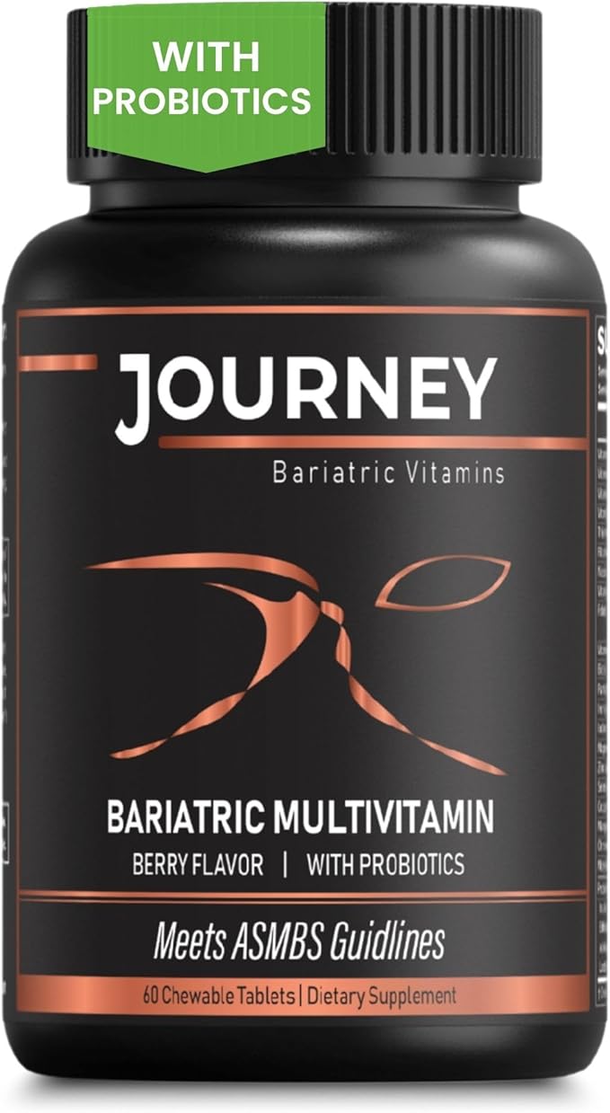 Journey Bariatric Multivitamin with Probiotics &amp Iron – Chewable Berry (60 Count)
