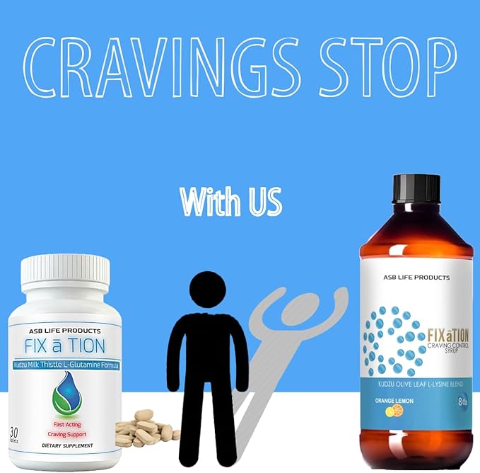 Fixation Syrup Anti-Alcohol Cravings Management Alcohol Support Kudzu Milk Thistle L-lysine Olive Leaf Pancreatin